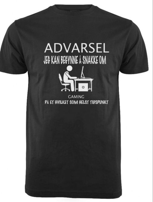 Hovedbilde ADVARSEL GAMING T-SKJORTE