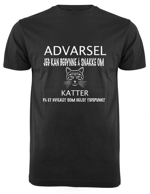 Hovedbilde ADVARSEL KATTER T-SKJORTE